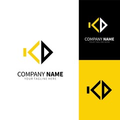 Letter KD Logo Design Template