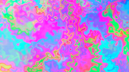 Abstract luminous multicolored liquid background.