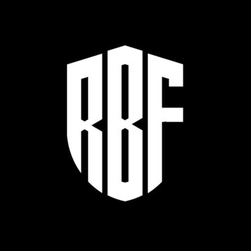 RBF letter logo design. RBF modern letter logo with black background. RBF creative  letter logo. simple and modern letter logo. vector logo modern alphabet font overlap style. Initial letters RBF  