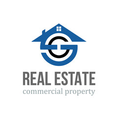 real estate team working with residential home logo SG