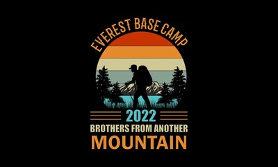 Everest base camp mountain t shirt design, graphic design, high quality 