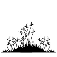 grass and flowers vector