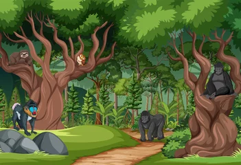 Forest scene with wild animals © blueringmedia