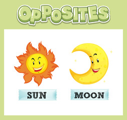 Opposite English words for kids