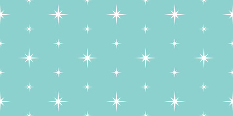 Retro 50s Starburst Pattern in Vintage Turqoise | Seamless Vector Wallpaper | Repeating Fifties Atomic Design
