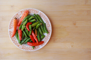 red and green chili peppers