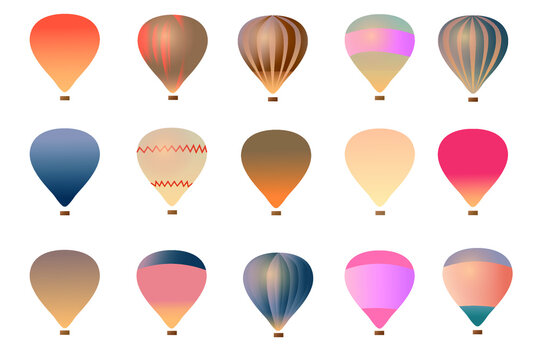 Vector image, a set of balloons isolated on a white background