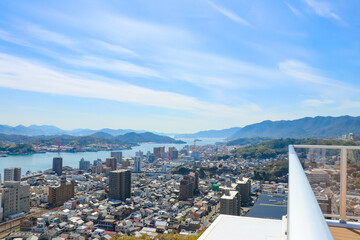 尾道城跡地の千光寺公園視点場からの風景