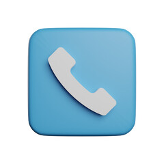 Phone Call or reject call icon 3d rendering illustration