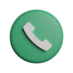 Phone Call or reject call icon 3d rendering illustration