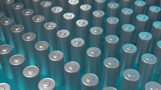 Lithium Battery concept - electrical power supply of rechargeable source - 3D illustration