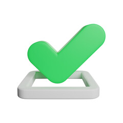 Checklist box 3d rendering icon illustration