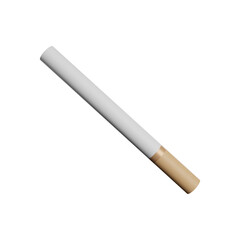 cigarette isolated on white icon 3d rendering illustration