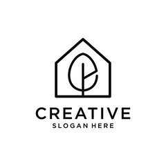 Nature leaf logo design template