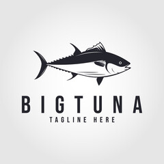 Tuna fish logo template vector. Fish as a food for logo template