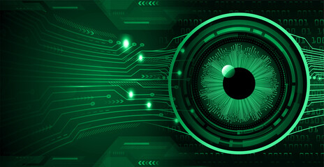 eye cyber circuit future technology concept background