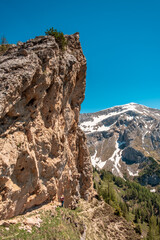 Exploration spring day in the beautiful Carnic Alps, Friuli-Venezia Giulia, Italy