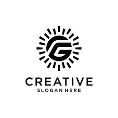 Letter g logo design template