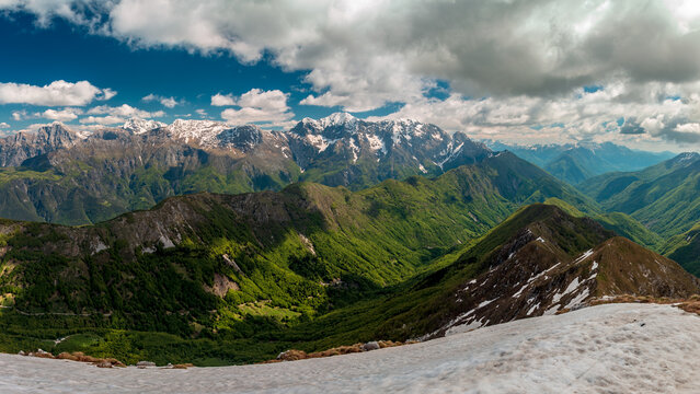 Spring cloudy day in the Julian Alps, Friuli-Venezia Giulia, Italy