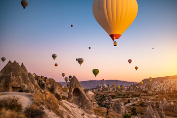 Hot air balloons festival in Cappadocia, Turkey