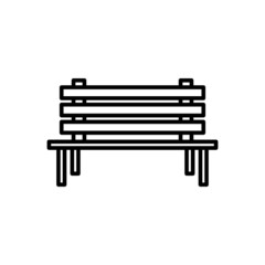 Street Bench Icon Logo Design Vector Template Illustration