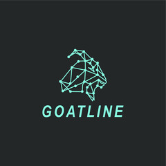 
modern goat's head line and point logo design