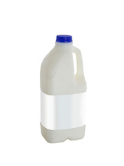 bottle of milk isolated on white