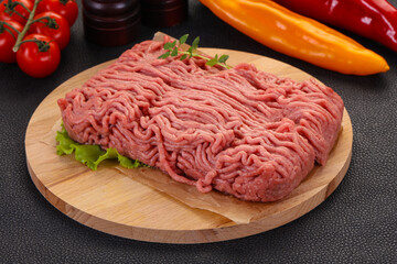 Raw turkey minced meat