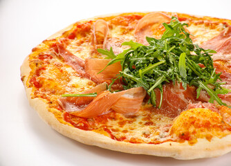 Pizza with parma and rucola