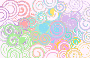 pastel color background with circles