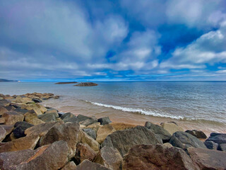 Sidmouth beach in Devon, UK