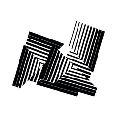 Geometric dynamic pattern, vector modern design element.