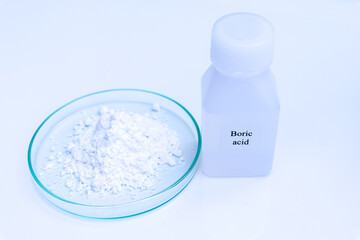 boric acid, a chemical used in the laboratory