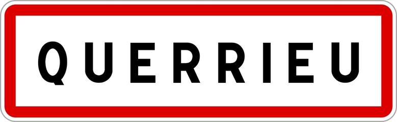Panneau entrée ville agglomération Querrieu / Town entrance sign Querrieu