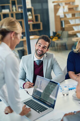 Inspiring great teamwork together. Cropped shot of a businessman in a boardroom meeting with his colleagues.
