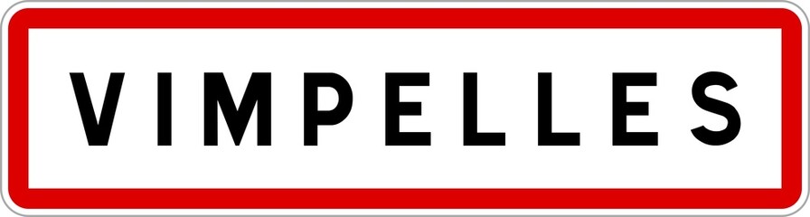 Panneau entrée ville agglomération Vimpelles / Town entrance sign Vimpelles