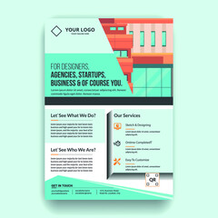Corporate business flyer page design templates