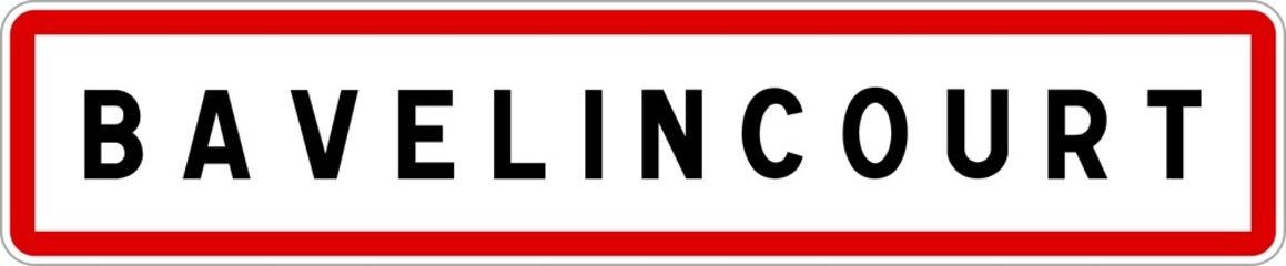 Panneau entrée ville agglomération Bavelincourt / Town entrance sign Bavelincourt