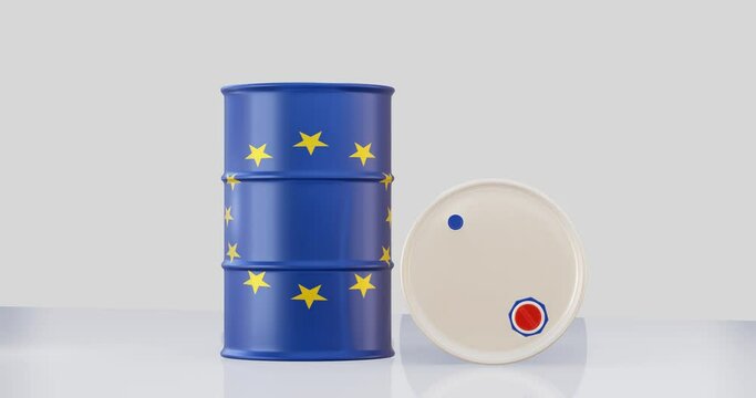 oil barrel in countries flag
