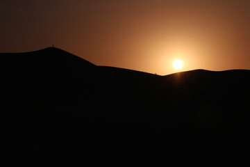 Sahara desert under the sunlight in africa