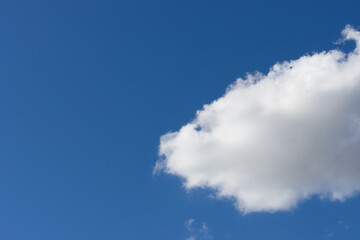 lovely fluffy white clouds in the sky above Sydney NSW Australia at sunset
