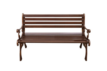 Metal bench cut isolated on white background with clipping path include for design usage purpose.