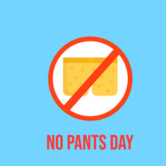 vector graphic of international no pants day good for national international no pants day celebration. flat design. flyer design.flat illustration.
