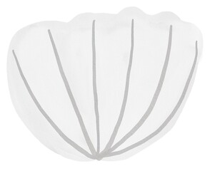 Watercolor seashell life marine clipart. Nautical underwater world. Ocean isolated  illustration design element