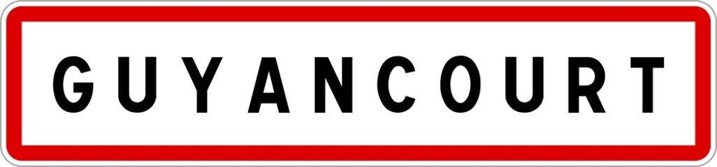 Panneau entrée ville agglomération Guyancourt / Town entrance sign Guyancourt