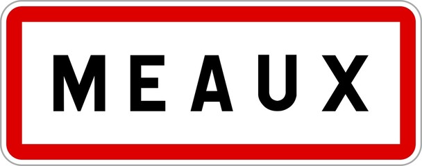 Panneau entrée ville agglomération Meaux / Town entrance sign Meaux