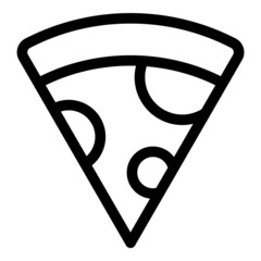 Slice Of Pizza Flat Icon Isolated On White Background