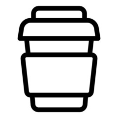 Plastic Cup Flat Icon Isolated On White Background