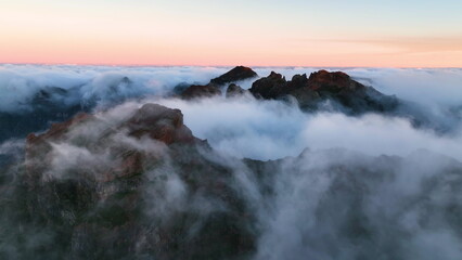 Top view of the third mountain on Madeira isalnd.