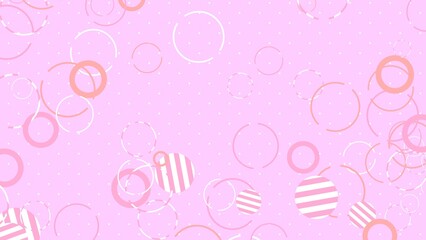 ポップ 背景 丸 水玉 カラフル 春 ピンク [別Verあり]